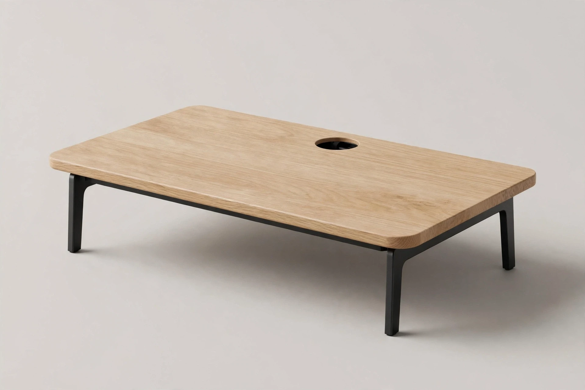 Ergonomic Solid Oak Monitor Riser