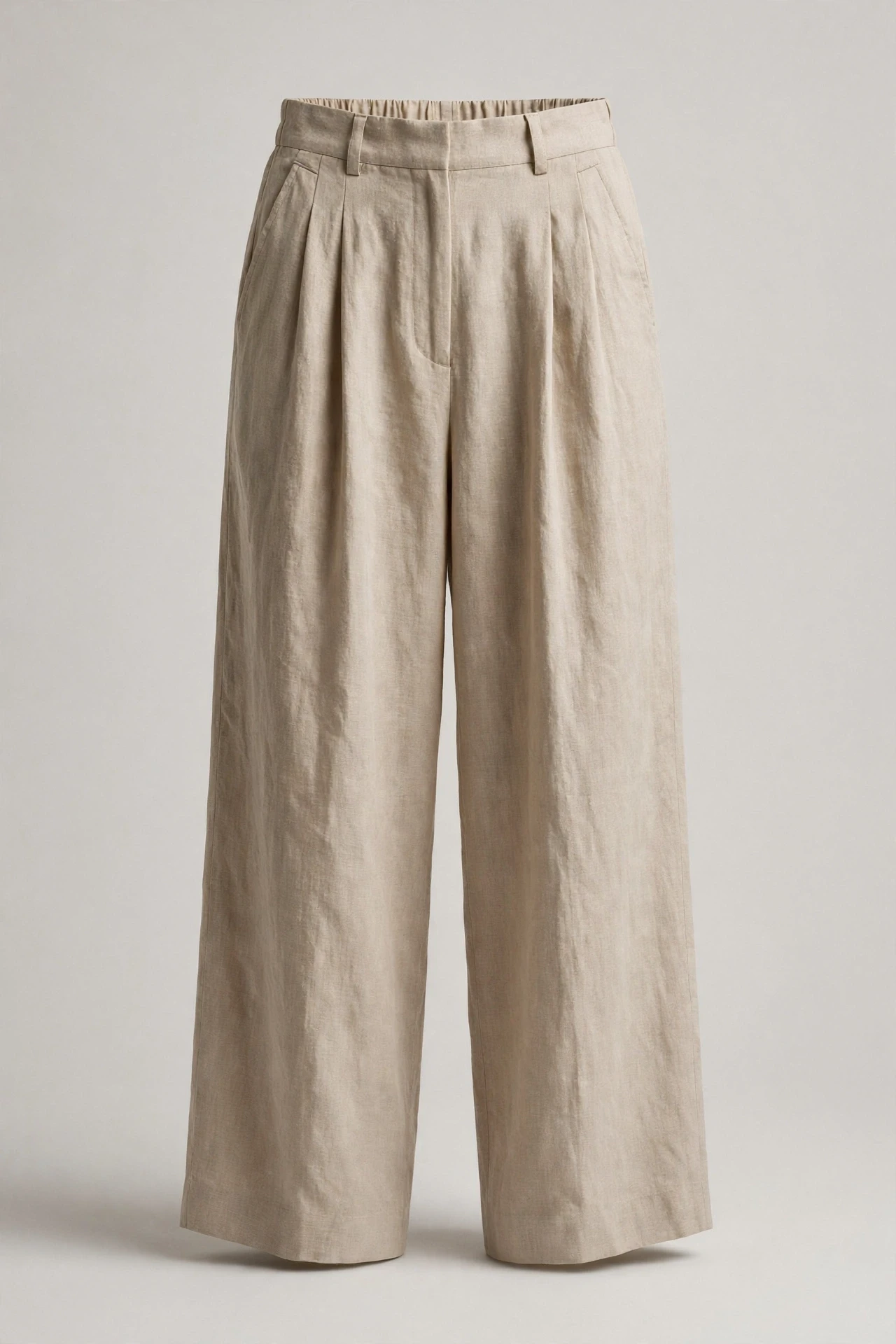 High-Waisted Relaxed Linen Trousers